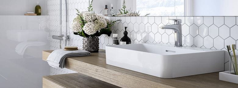 LAUFEN LAURIN umyvadlová stojánková baterie, Eco+, chrom HF500704100000 Obrázek - fotka