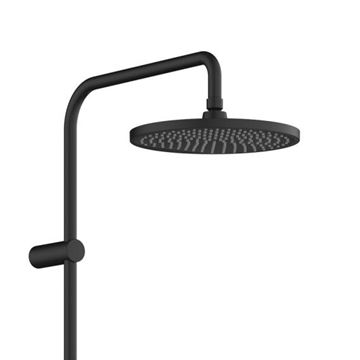 HANSGROHE VERNIS BLEND SHOWERPIPE 240 vanová termostatická baterie, s horní a ruční sprchou se 2 proudy, matná černá 26899670 Obrázek - fotka