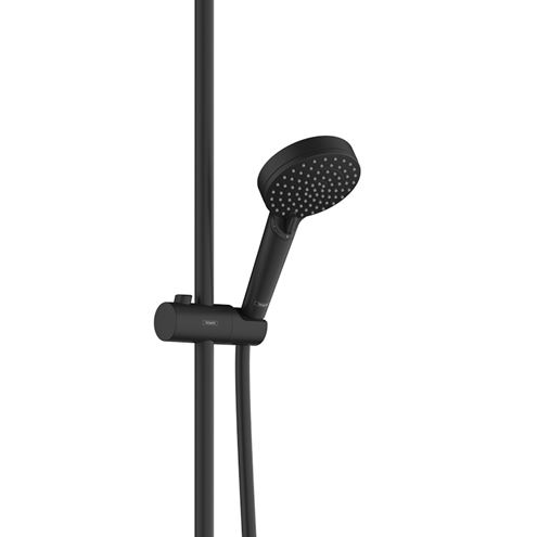 HANSGROHE VERNIS SHAPE SHOWERPIPE 240 vanová termostatická baterie, s hornía ruční sprchou se 2 proudy, matná černá 26900670 Obrázek - fotka