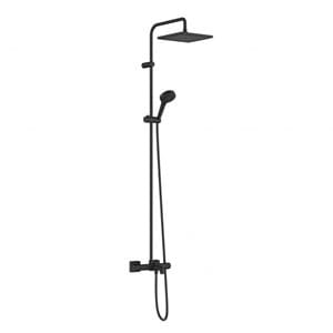 HANSGROHE VERNIS SHAPE SHOWERPIPE 240 vanová termostatická baterie, s hornía ruční sprchou se 2 proudy, matná černá