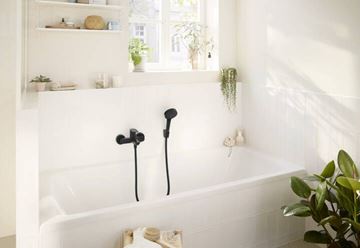 HANSGROHE REBRIS S vanová nástěnná baterie, s přepínačem, matná černá 72440670 Obrázek - fotka