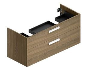 CONCEPT 200/300 skříňka pod dvojumyvadlo 121,5x48,4x55 cm, 2 zásuvky, dub biondo