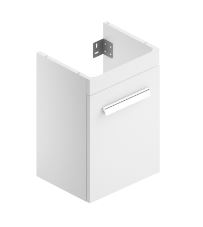 CONCEPT 300 skříňka pod umyvadlo 37,3x28,5x55 cm, 1 dvířka, panty vlevo, lesklá bílá
