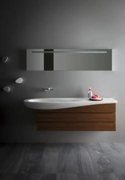 LAUFEN ILBAGNOALESSI ONE umyvadlo 160 cm, s otvorem pro baterii a přepadem, LCC H8149714001041 Obrázek - fotka