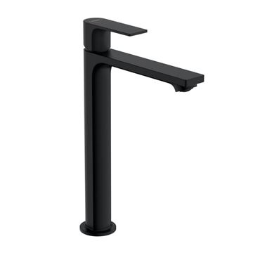 HANSGROHE REBRIS E umyvadlová stojánková baterie, CoolStart EcoSmart+, s odtokovou soupravou, matná černá