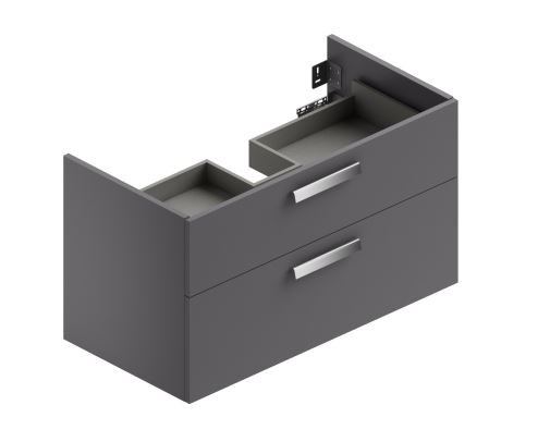 CONCEPT 200/300 skříňka pod umyvadlo 96,5x48,4x55 cm, 2 zásuvky, matná antracitová WU100CO2001436 Obrázek - Hlavní obrázek