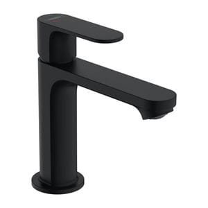 HANSGROHE REBRIS E umyvadlová stojánková baterie, CoolStart, EcoSmart+, s odtokovou soupravou, matná černá