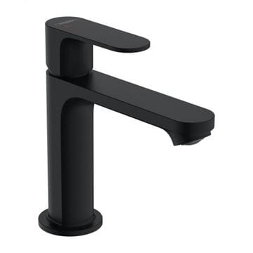 HANSGROHE REBRIS E umyvadlová stojánková baterie, CoolStart, EcoSmart+, s odtokovou soupravou, matná černá