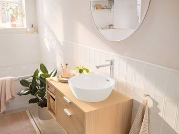 HANSGROHE REBRIS E umyvadlová stojánková baterie, CoolStart, EcoSmart+, s odtokovou soupravou, chrom 72590000 Obrázek - fotka