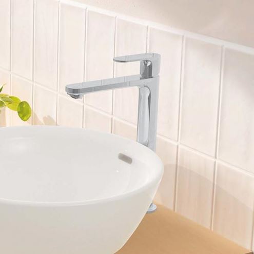 HANSGROHE REBRIS E umyvadlová stojánková baterie, CoolStart, EcoSmart+, s odtokovou soupravou, chrom 72590000 Obrázek - fotka