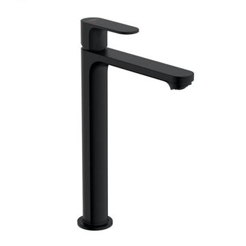 HANSGROHE REBRIS E umyvadlová stojánková baterie, CoolStart, EcoSmart+, s odtokovou soupravou, matná černá