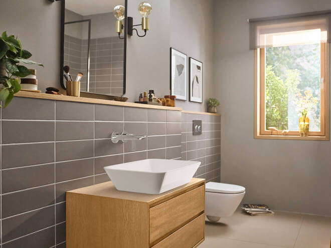 HANSGROHE REBRIS S umyvadlová podomítková baterie, s odtokovou soupravou, EcoSmart, chrom 72568000 Obrázek - fotka