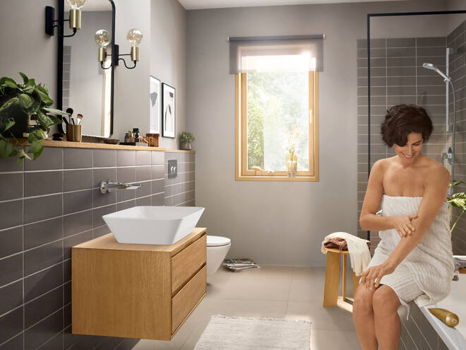 HANSGROHE REBRIS S umyvadlová podomítková baterie, s odtokovou soupravou, EcoSmart, chrom 72568000 Obrázek - fotka