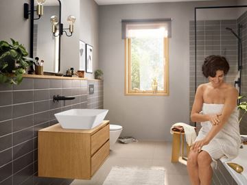 HANSGROHE REBRIS S umyvadlová podomítková baterie, s odtokovou soupravou, EcoSmart, matná černá 72568670 Obrázek - fotka