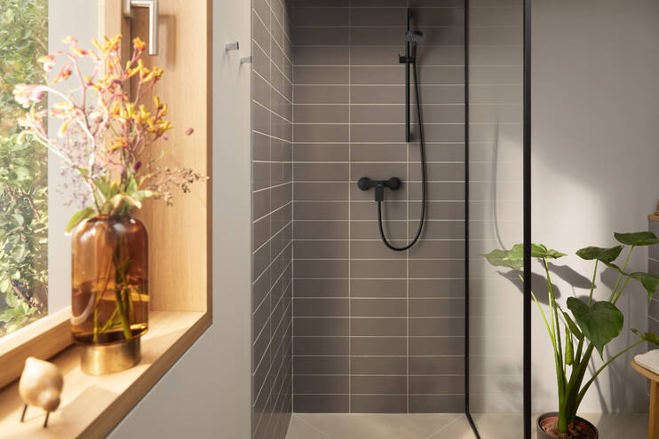 HANSGROHE REBRIS E sprchová nástěnná baterie, matná černá 72650670 Obrázek - fotka