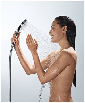 HANSGROHE CROMA SELECT S 3JET ruční sprcha pr. 110 mm, 3 proudy, bílá/chrom 26800400 Obrázek - fotka