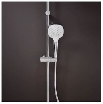 HANSGROHE CROMA SELECT E 3JET ruční sprcha 110x110 mm, 3 proudy, EcoSmart, bílá/chrom 26813400 Obrázek - fotka