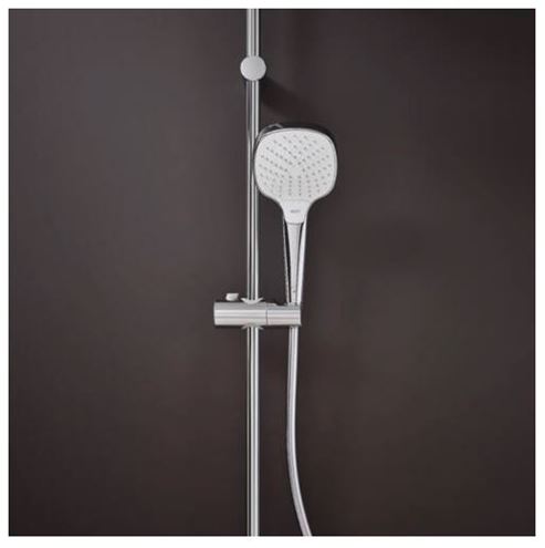 HANSGROHE CROMA SELECT E 3JET ruční sprcha 110x110 mm, 3 proudy, EcoSmart, bílá/chrom 26813400 Obrázek - fotka