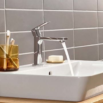 HANSGROHE REBRIS E umyvadlová stojánková baterie, CoolStart, EcoSmart, chrom 72560000 Obrázek - fotka