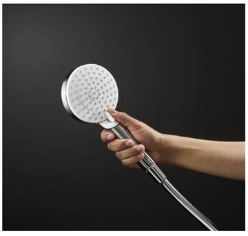 HANSGROHE CROMETTA 2JET ruční sprcha pr. 100 mm, 2 proudy, EcoSmart, bílá/chrom 26332400 Obrázek - fotka