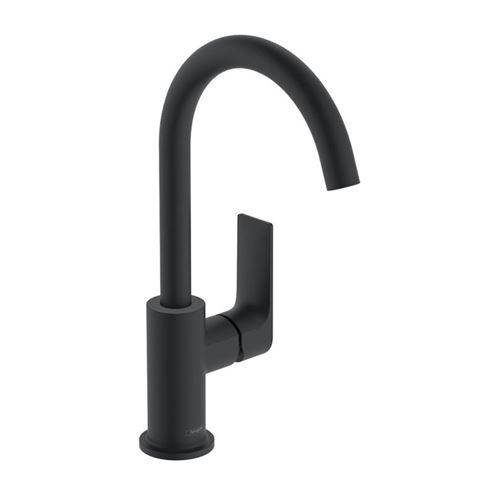 HANSGROHE REBRIS E umyvadlová stojánková baterie, EcoSmart, s odtokovou soupravou, matná černá 72576670 Obrázek - Hlavní obrázek