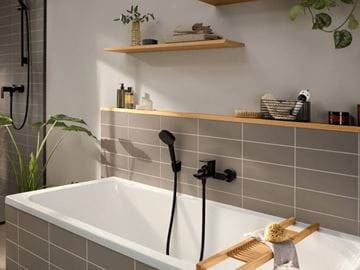 HANSGROHE REBRIS E vanová nástěnná baterie, s přepínačem, matná černá 72450670 Obrázek - fotka