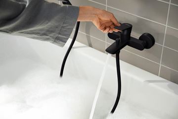 HANSGROHE REBRIS E vanová nástěnná baterie, s přepínačem, matná černá 72450670 Obrázek - fotka