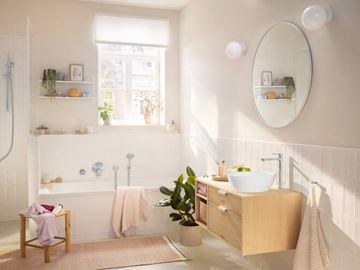 HANSGROHE REBRIS S umyvadlová stojánková baterie, CoolStart, EcoSmart, s odtokovou soupravou, chrom 72580000 Obrázek - fotka