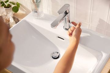 HANSGROHE REBRIS S umyvadlová stojánková baterie, EcoSmart, s odtokovou soupravou, chrom 72517000 Obrázek - fotka