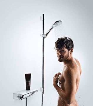 HANSGROHE RAINDANCE SELECT E 120 3JET sprchová souprava 4-dílná, ruční sprcha 120x120 mm, 3 proudy, tyč, hadice, mýdlenka, chrom 26621000 Obrázek - fotka