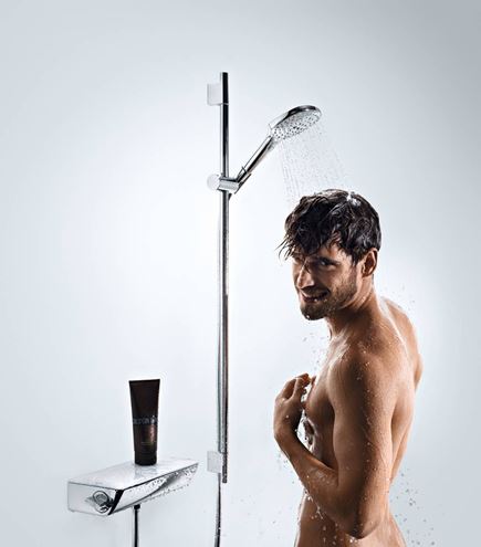 HANSGROHE RAINDANCE SELECT E 120 3JET sprchová souprava 4-dílná, ruční sprcha 120x120 mm, 3 proudy, tyč, hadice, mýdlenka, chrom 26621000 Obrázek - fotka