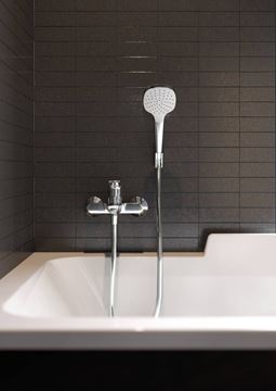 HANSGROHE CROMA SELECT E 1JET sprchová souprava 3-dílná, ruční sprcha 110x110 mm, hadice, držák, bílá/chrom 26424400 Obrázek - fotka