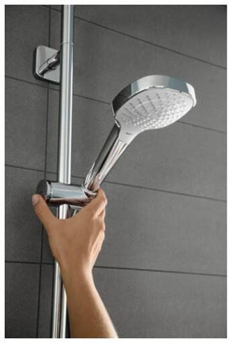 HANSGROHE CROMA SELECT E 3JET sprchová souprava 3-dílná, ruční sprcha 110x110 mm, 3 proudy, tyč, hadice, bílá/chrom 26590400 Obrázek - fotka