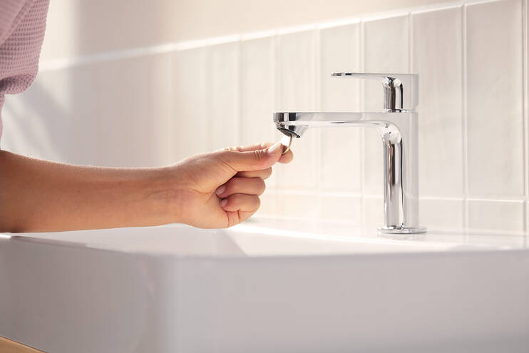 HANSGROHE REBRIS S umyvadlová stojánková baterie, CoolStart, EcoSmart, chrom 72520000 Obrázek - fotka
