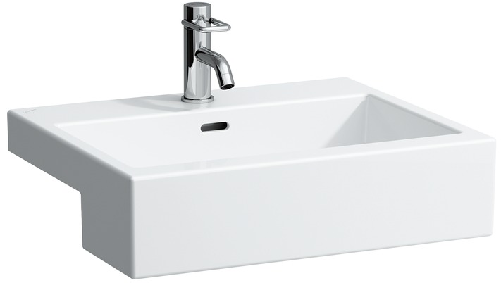 LAUFEN LIVING umyvadlo 55 cm, s otvorem pro baterii a přepadem H8134320001041 Obrázek - Hlavní obrázek