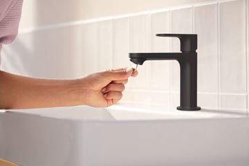 HANSGROHE REBRIS S umyvadlová stojánková baterie, CoolStart, EcoSmart, matná černá 72520670 Obrázek - fotka
