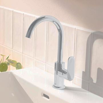 HANSGROHE REBRIS S umyvadlová stojánková baterie, EcoSmart, s odtokovou soupravou, chrom 72536000 Obrázek - fotka