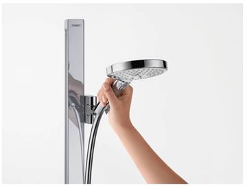 HANSGROHE RAINDANCE SELECT E 120 3JET sprchová souprava 4-dílná, ruční sprcha pr. 125 mm, 3 proudy, tyč, hadice, polička, chrom 27648000 Obrázek - fotka