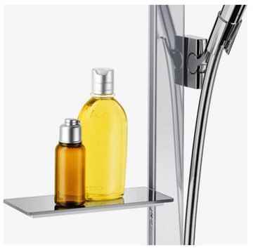 HANSGROHE RAINFINITY 130 3JET sprchová souprava 4-dílná, ruční sprcha pr. 130 mm, 3 proudy, tyč, hadice, polička, chrom 27671000 Obrázek - fotka