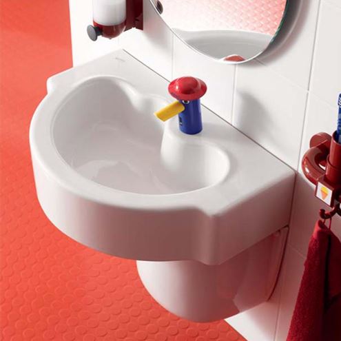 GEBERIT BAMBINI umyvadlo 60 cm, s otvorem pro baterii, bez přepadu 326060000 Obrázek - fotka