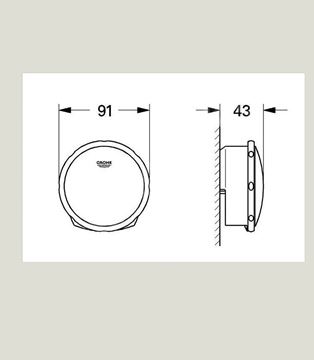 GROHE TALENTOFILL sada krytek pro napouštěcí a odtokovou soupravu, kartáčovaný cool sunrise 19952GN0 Technický nákres