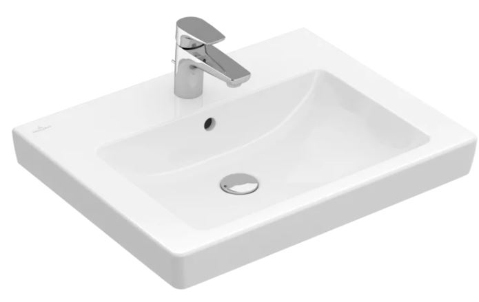 VILLEROY & BOCH SUBWAY 2.0 umyvadlo 60 cm, s otvorem pro baterii a přepadem, CeramicPlus, alpská bílá 7113F0R1 Obrázek - fotka
