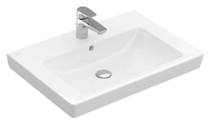VILLEROY & BOCH SUBWAY 2.0 umyvadlo 65 cm, s otvorem pro baterii a přepadem, CeramicPlus, alpská bílá 7113FAR1 Obrázek - fotka