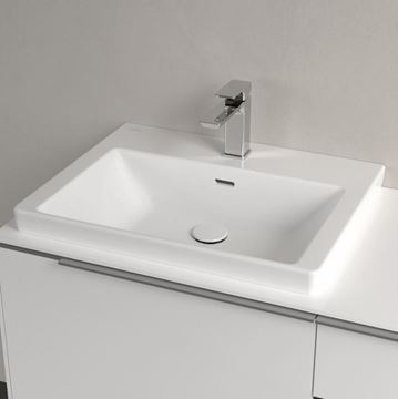 VILLEROY & BOCH SUBWAY 3.0 umyvadlo 60 cm, s otvorem pro baterii a přepadem, broušené, alpská bílá 4A706G01 Obrázek - fotka
