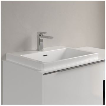 VILLEROY & BOCH SUBWAY 3.0 umyvadlo 60 cm, s otvorem pro baterii a přepadem, broušené, alpská bílá 4A706G01 Obrázek - fotka
