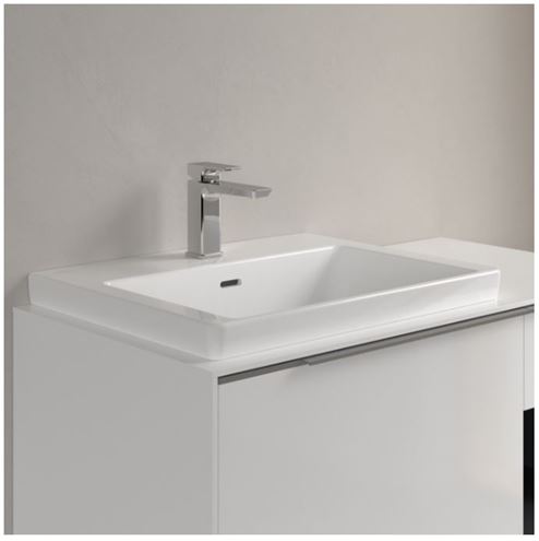 VILLEROY & BOCH SUBWAY 3.0 umyvadlo 60 cm, s otvorem pro baterii a přepadem, broušené, alpská bílá 4A706G01 Obrázek - fotka