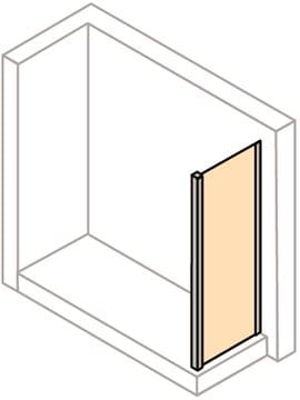 CONCEPT 100 boční stěna 100x190 cm, bílá/čiré sklo PTA20507.055.322 Obrázek - fotka