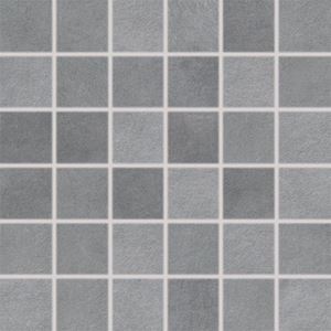RAKO EXTRA mozaika 30x30(5x5) cm, lepená na síti, mat reliéf, tmavě šedá