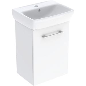 GEBERIT SELNOVA SQUARE skříňka s umývátkem 45x35,4x64,9 cm, 1 dvířka, lesklá bílá