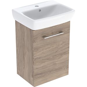 GEBERIT SELNOVA SQUARE skříňka s umývátkem 45x35,4x64,9 cm, 1 dvířka, ořech hickory